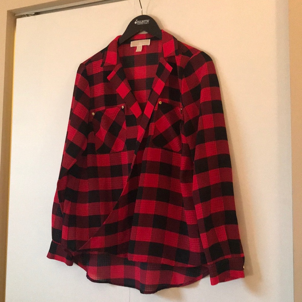 Michael Kors buffalo plaid shirt